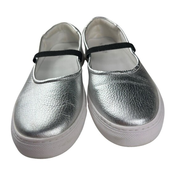 Seychelles Moon Child Metallic Leather Upper Mary Jane Style Flats Silver Size 9 - Picture 3 of 15
